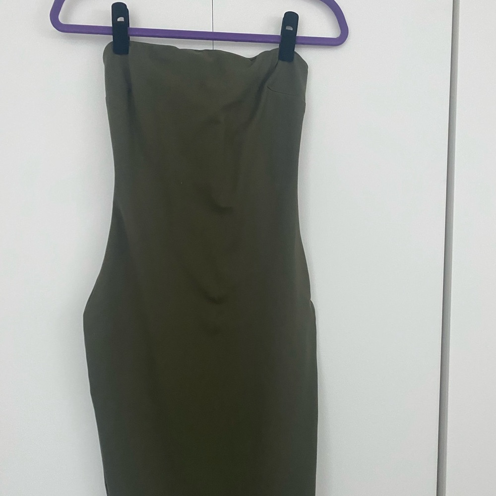 Revolve Green Strapless Dress